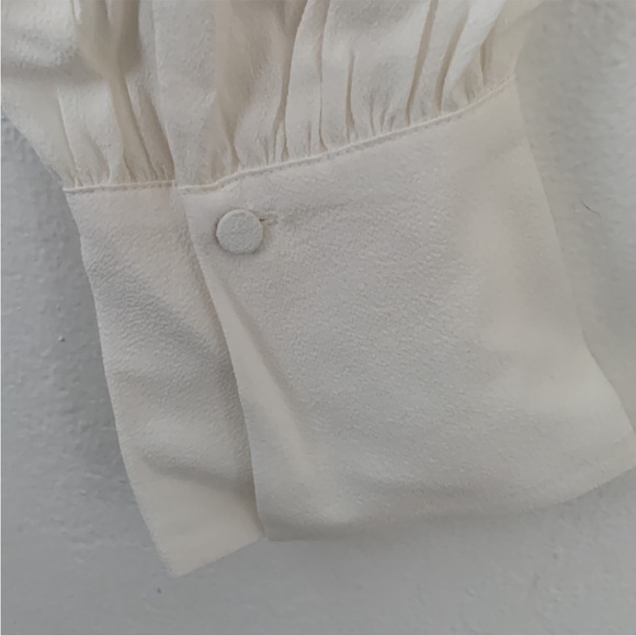J. Crew Crepe Faux Wrap Top, Ivory - Picture 3 of 3